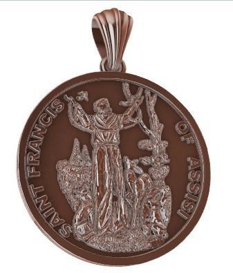 Saint Francis - Sao Francisco de Assis Pendant Necklace Jewelry 3D print model_13