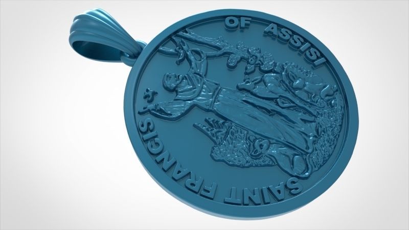 Saint Francis - Sao Francisco de Assis Pendant Necklace Jewelry 3D print model_29