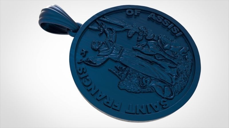 Saint Francis - Sao Francisco de Assis Pendant Necklace Jewelry 3D print model_34