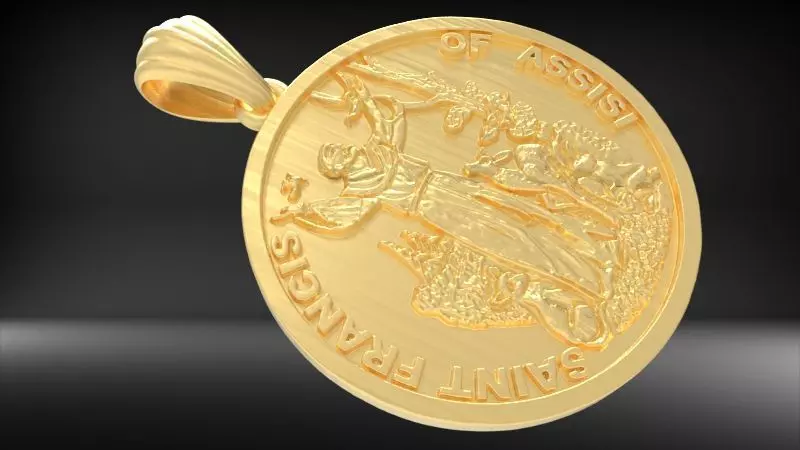 Saint Francis - Sao Francisco de Assis Pendant Necklace Jewelry 3D print model_0