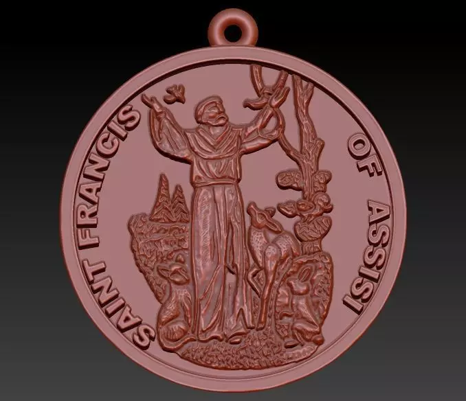 Saint Francis - Sao Francisco de Assis Pendant Necklace Jewelry 3D print model