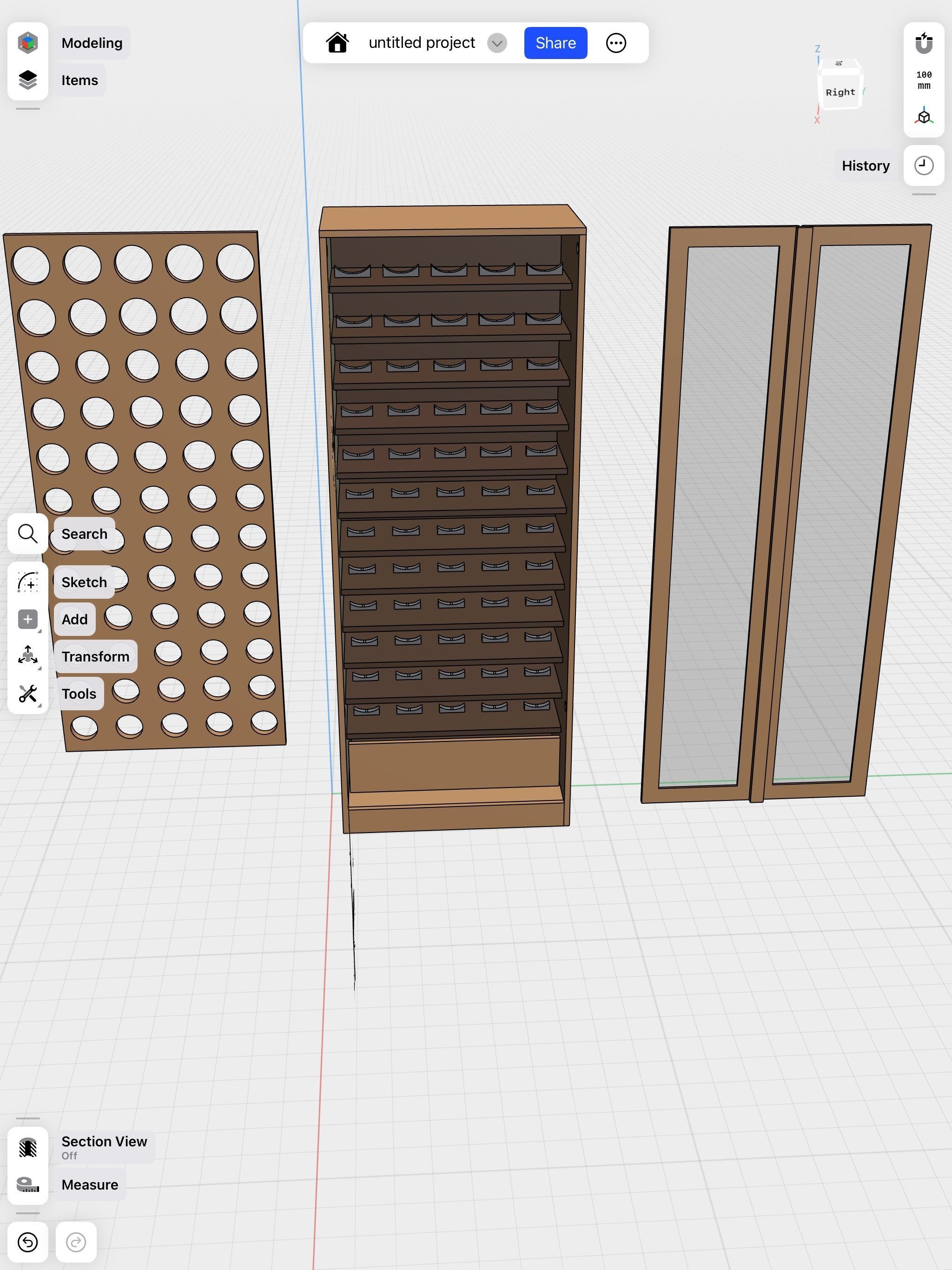 Wine rack 3D model_5