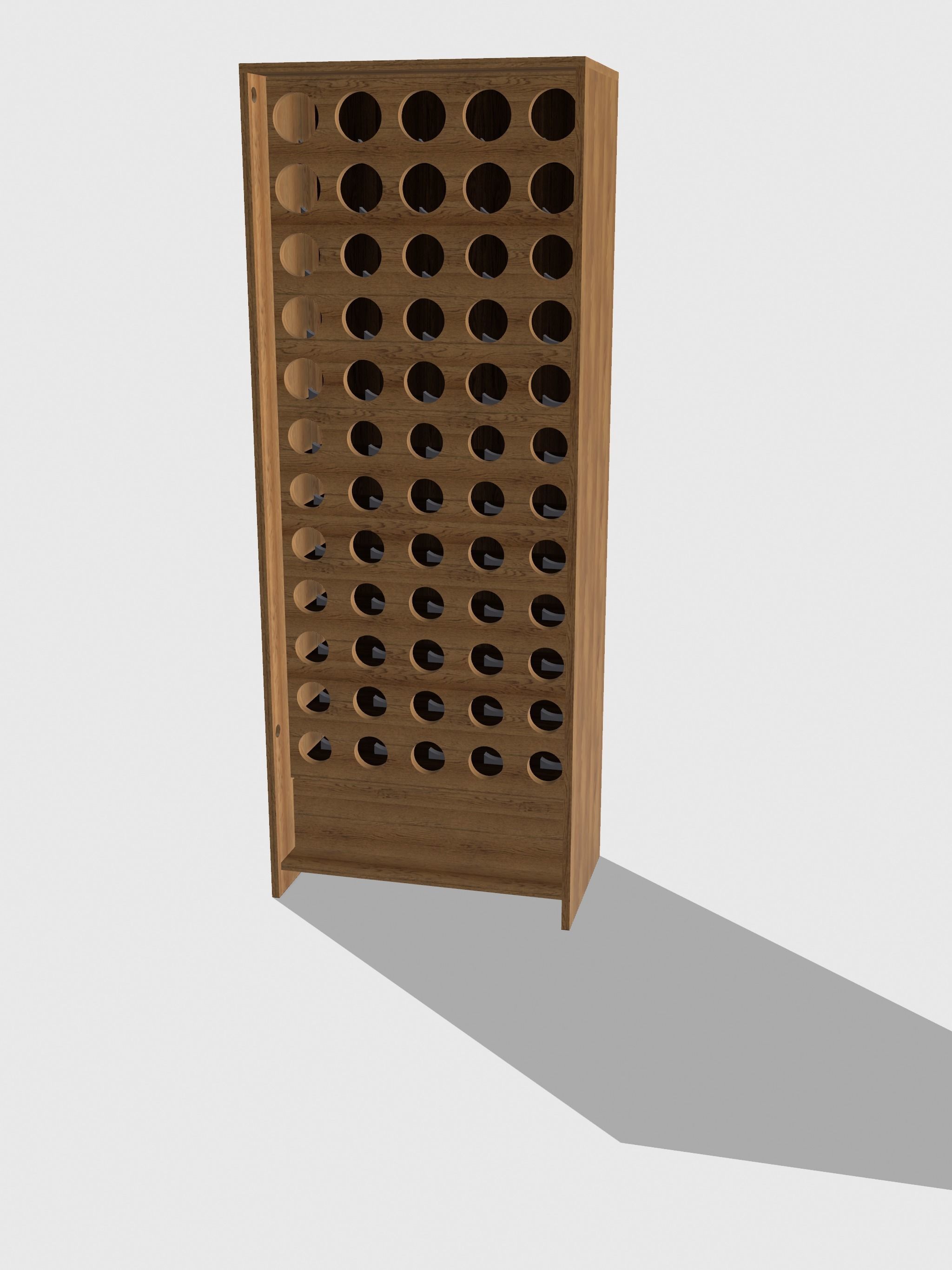 Wine rack 3D model_3
