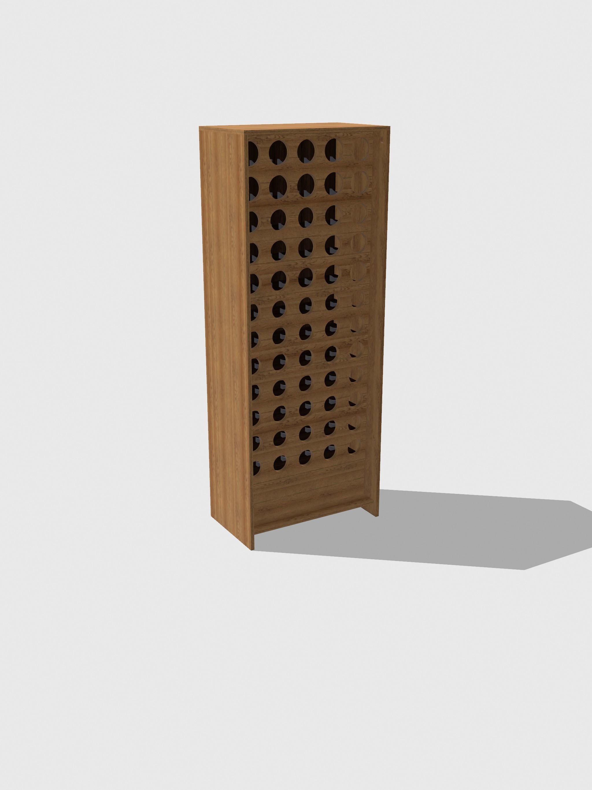 Wine rack 3D model_2