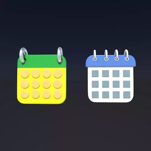 calendar icon 3D model