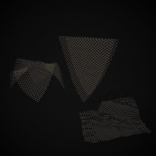 Hanging Fishing Nets Low-poly 3D model
