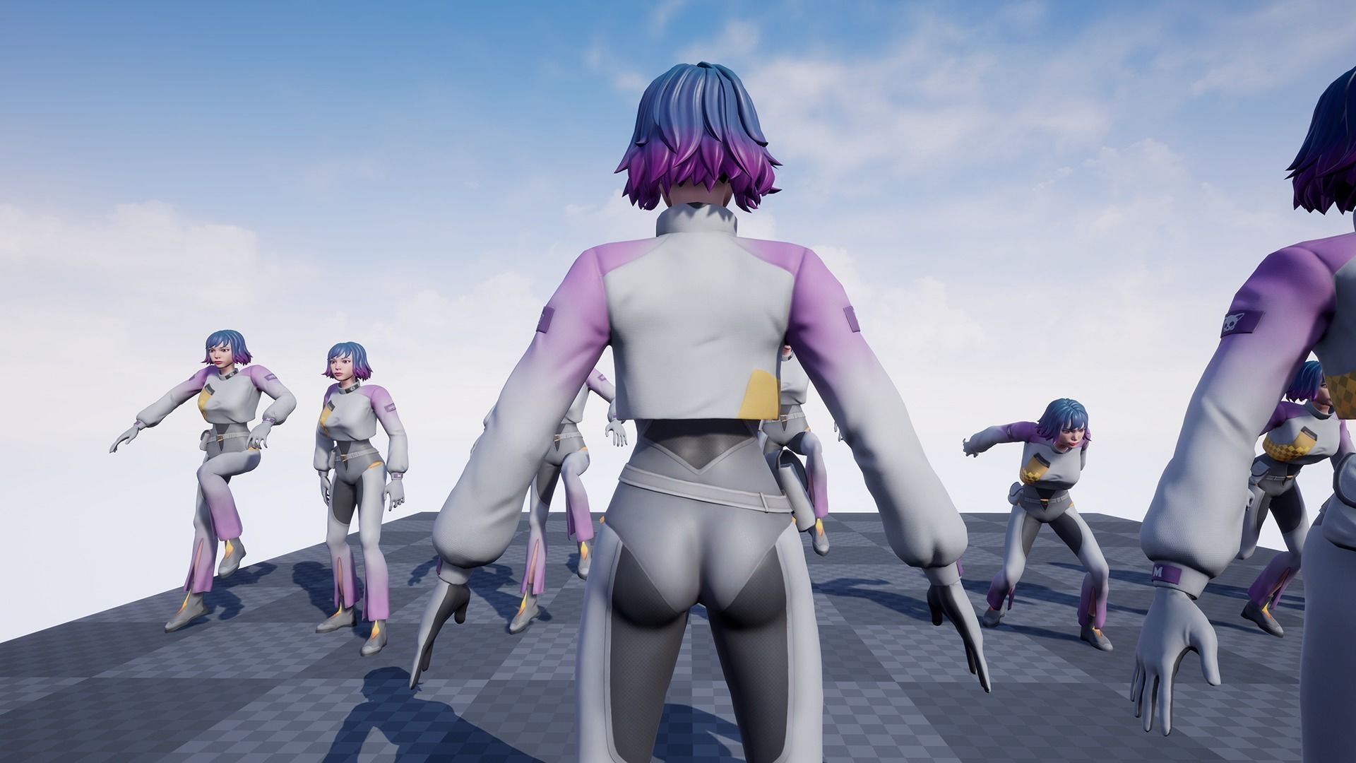 Sci-fi Girl Mira Low-poly 3D model_6