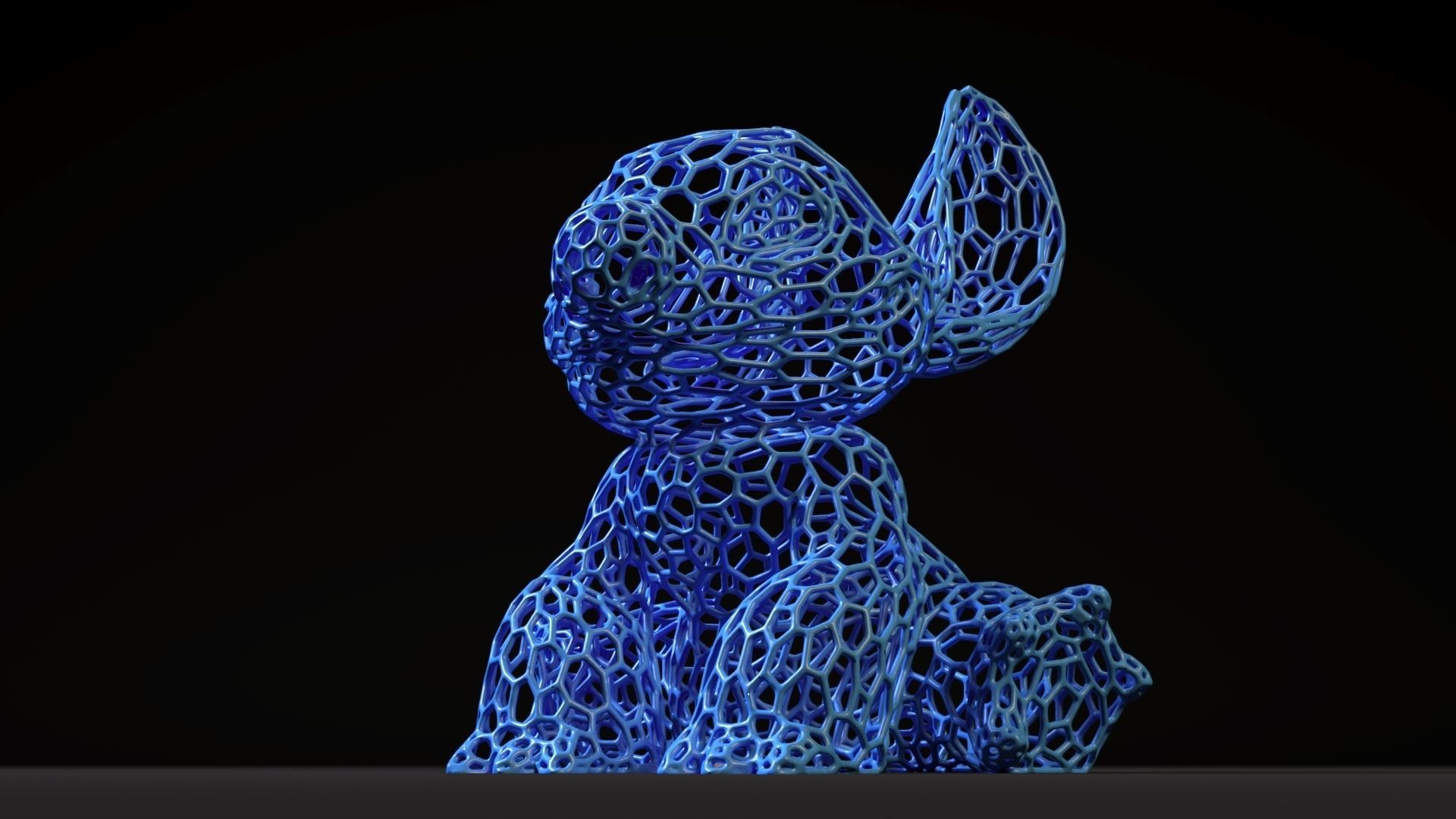 Stitch voronoi 3D print model_9