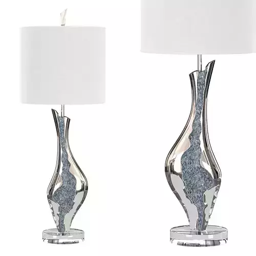 GLASS GEODE TABLE LAMP