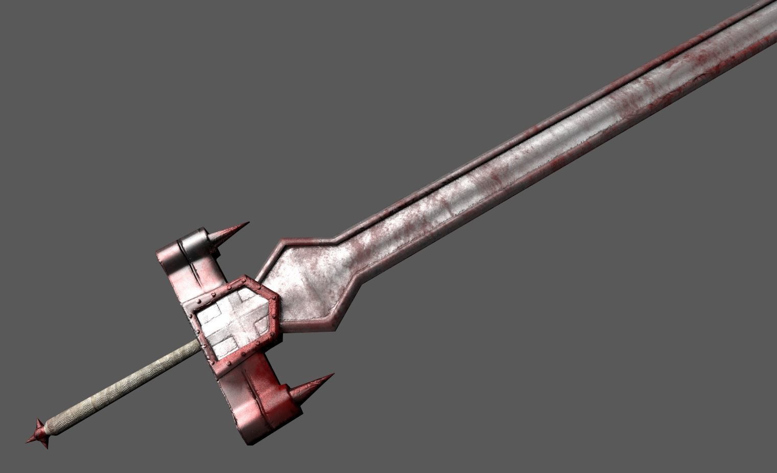 Guts Duel with Griffith Sword Low-poly 3D model_4