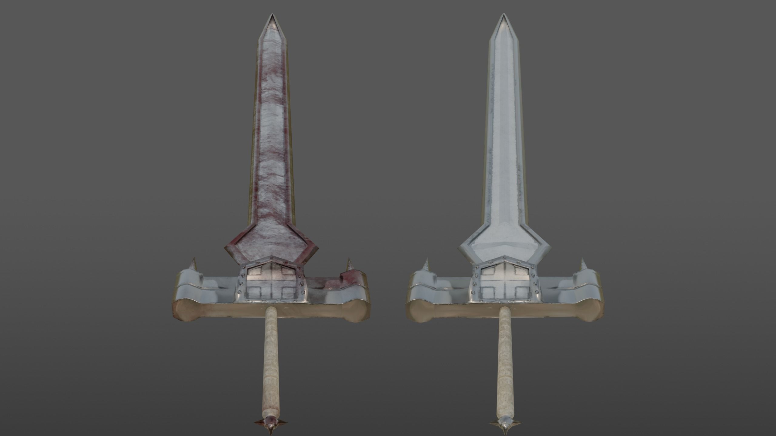 Guts Duel with Griffith Sword Low-poly 3D model_11