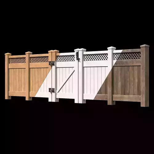 Wooden Fence set PBR 05