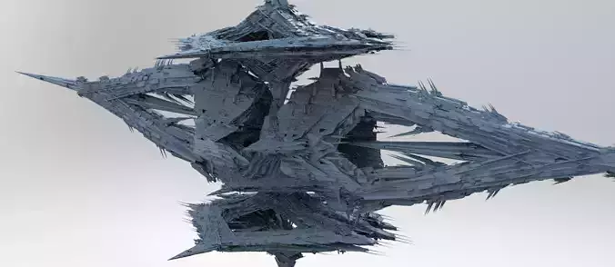 Spaceship Cloud fusion towers space relay grid 3