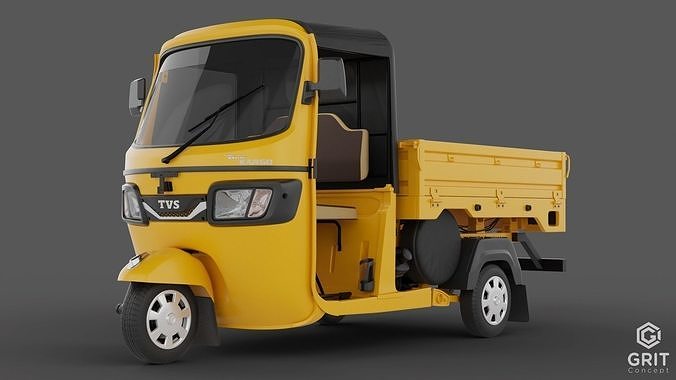 TRICYCLE - RICKSHAW - TUK TUK Low-poly 3D model Low-poly 3D model