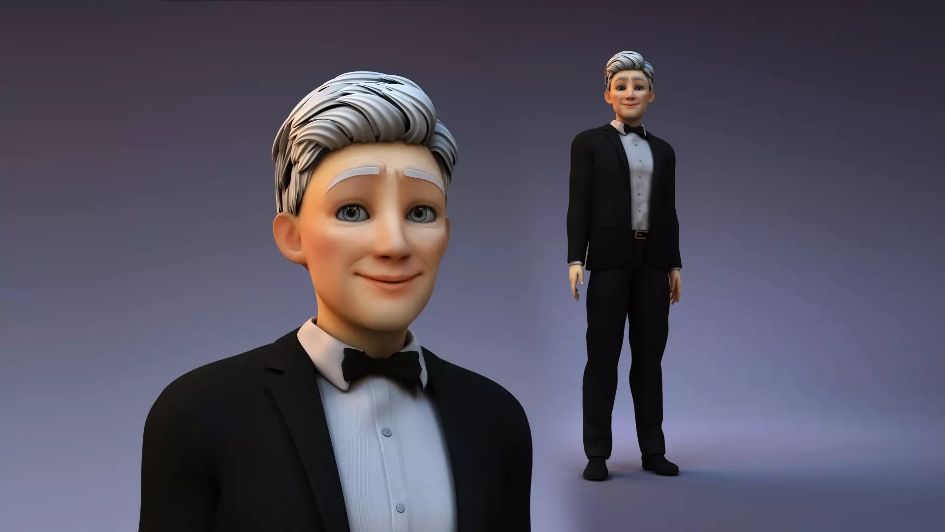 Middle Age Man 3D model_0