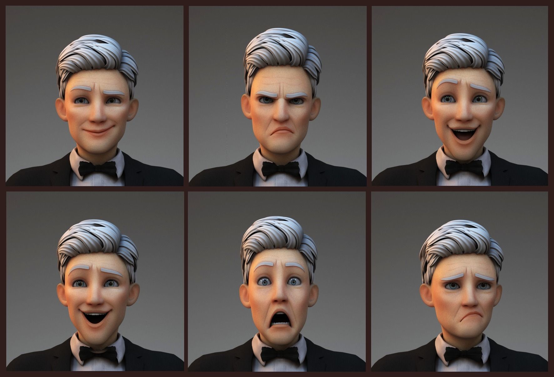 Middle Age Man 3D model_2