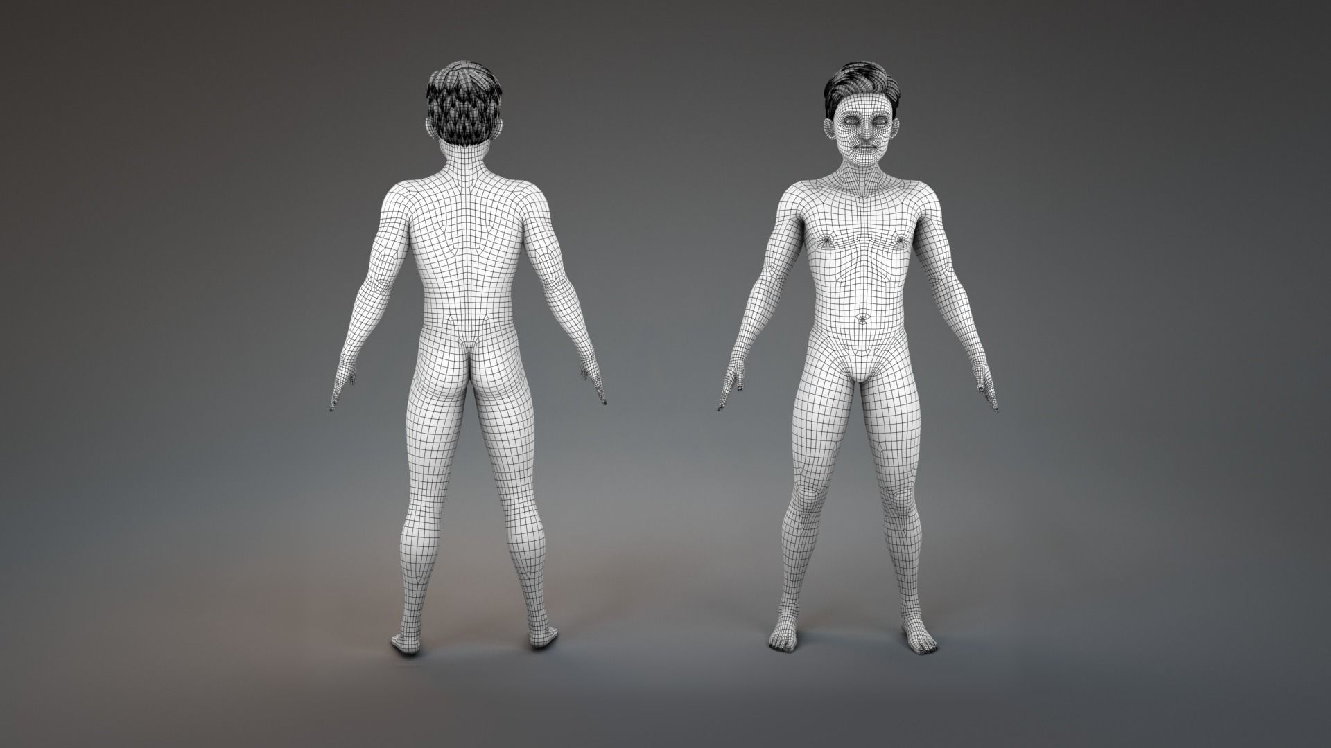 Middle Age Man 3D model_6