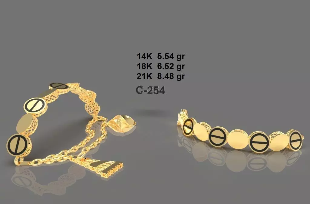 elegant bracelet model 3D print model_0
