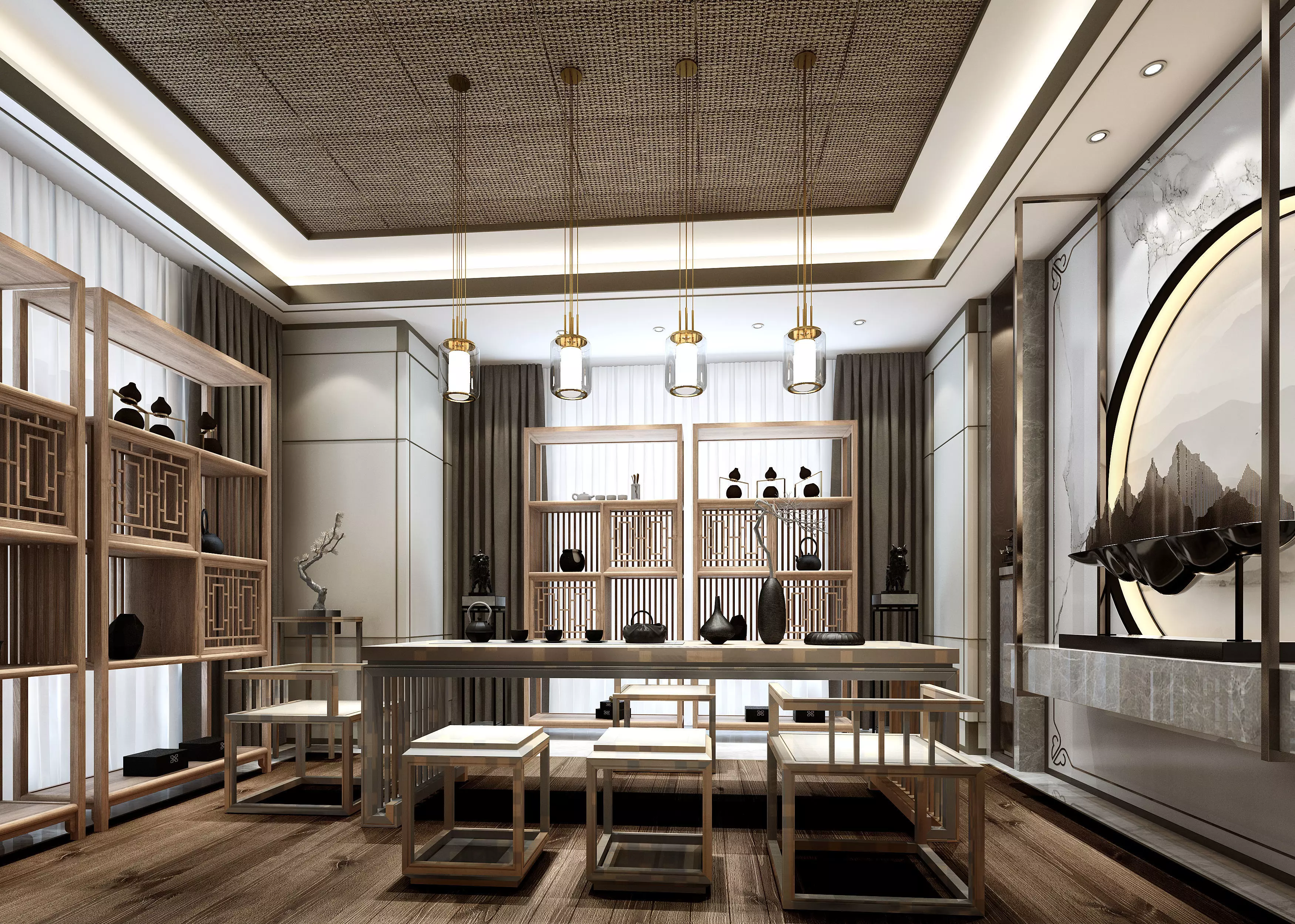 Chinese style tea houses30 3D model_0