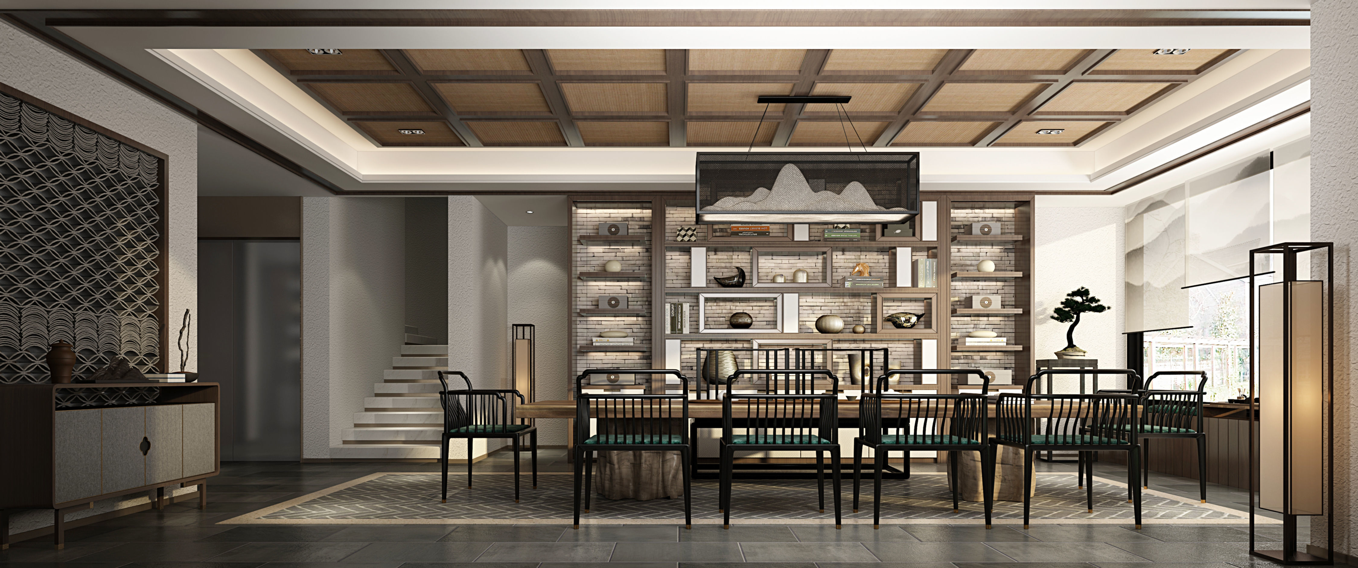 Chinese style tea houses1-sen 3D model_1