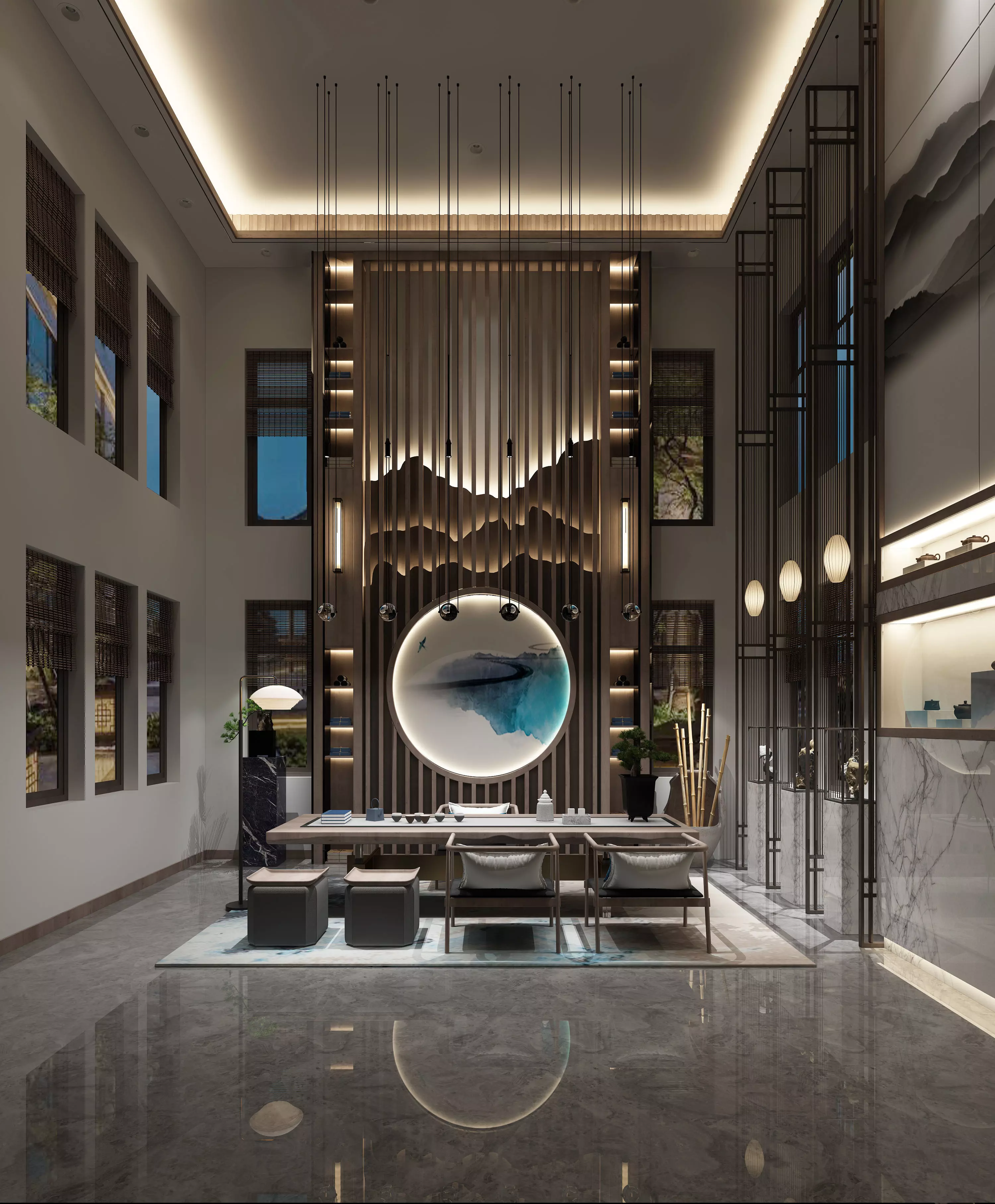 Chinese style tea houses002 3D model_0