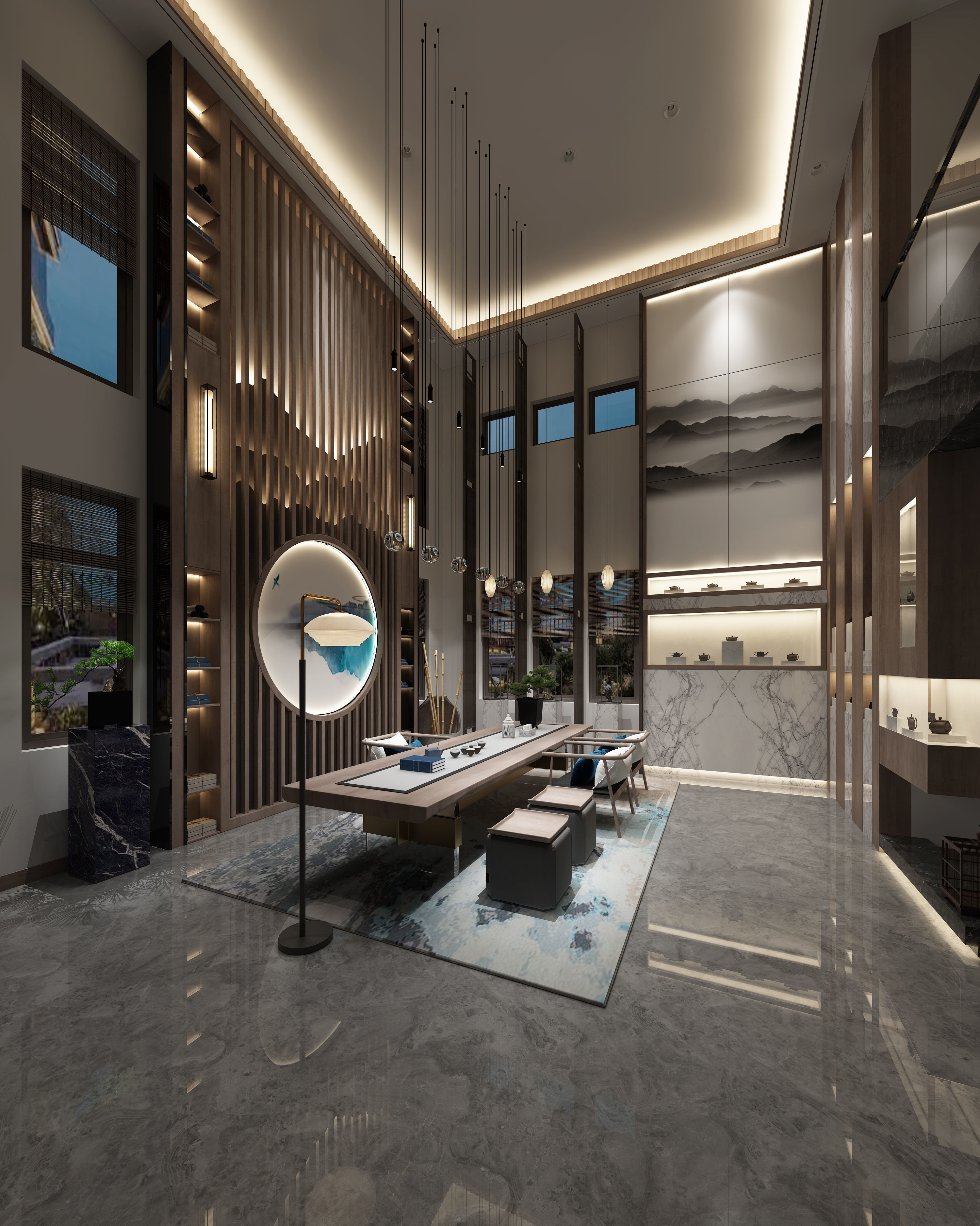 Chinese style tea houses002 3D model_1