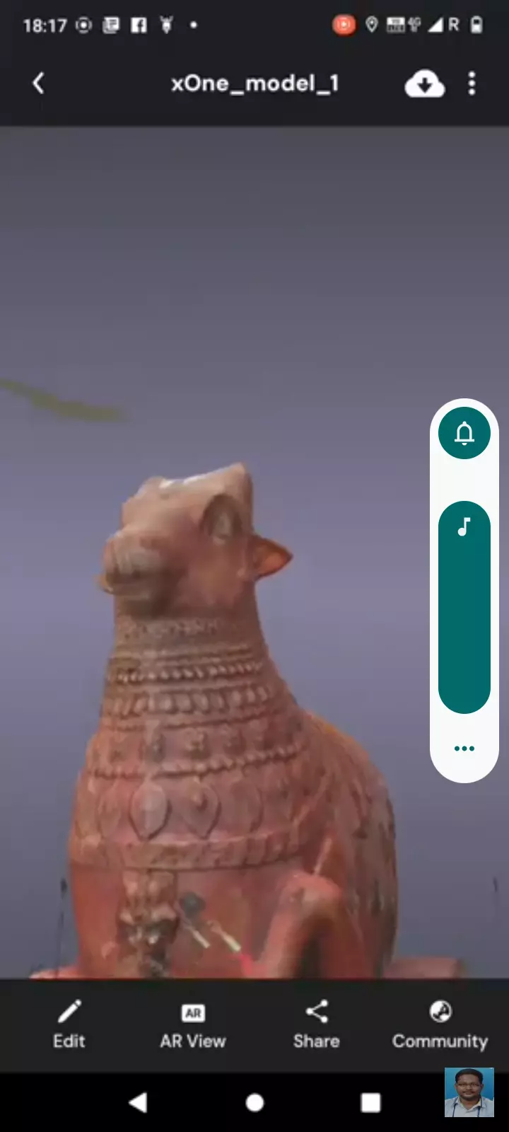 VR Mall Chennai nandhi 3D print model_0