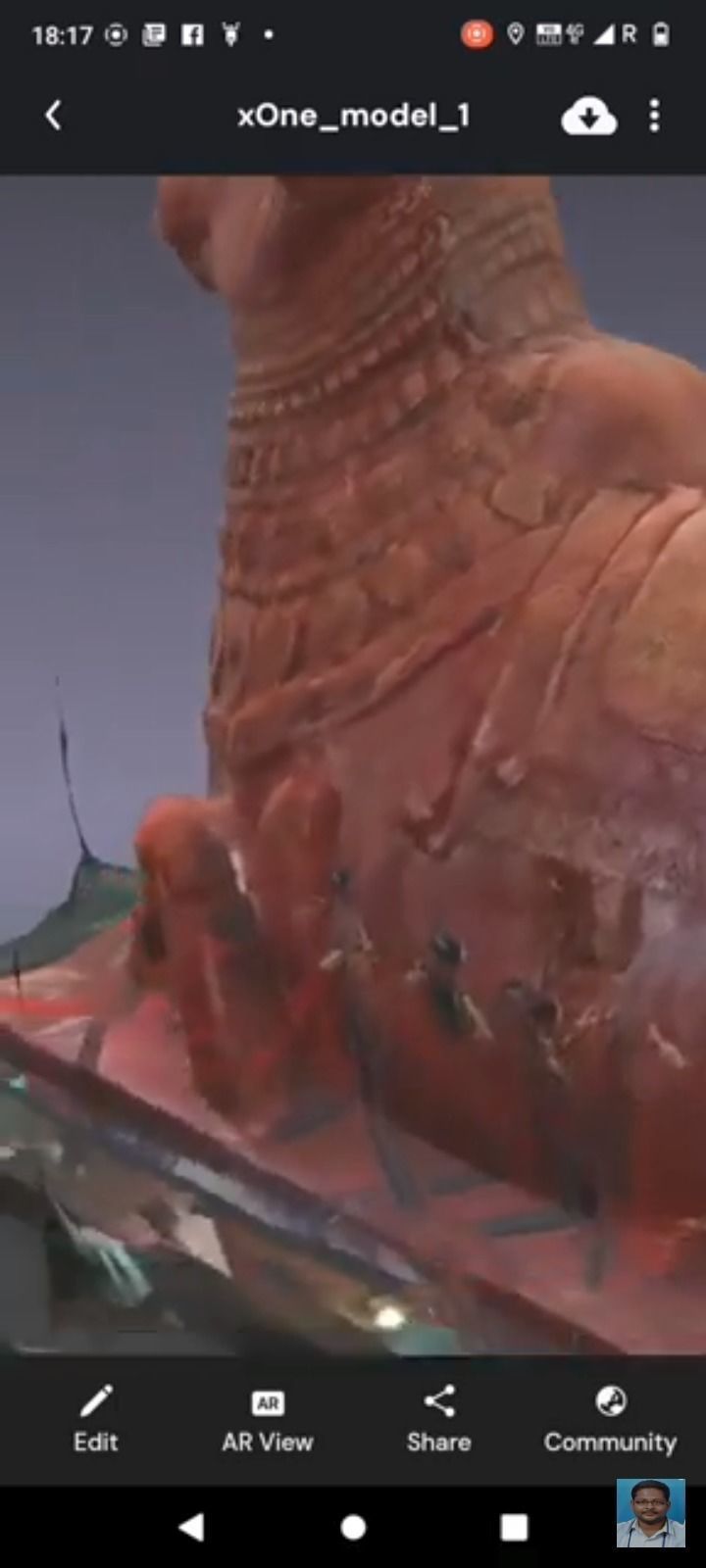 VR Mall Chennai nandhi 3D print model_2