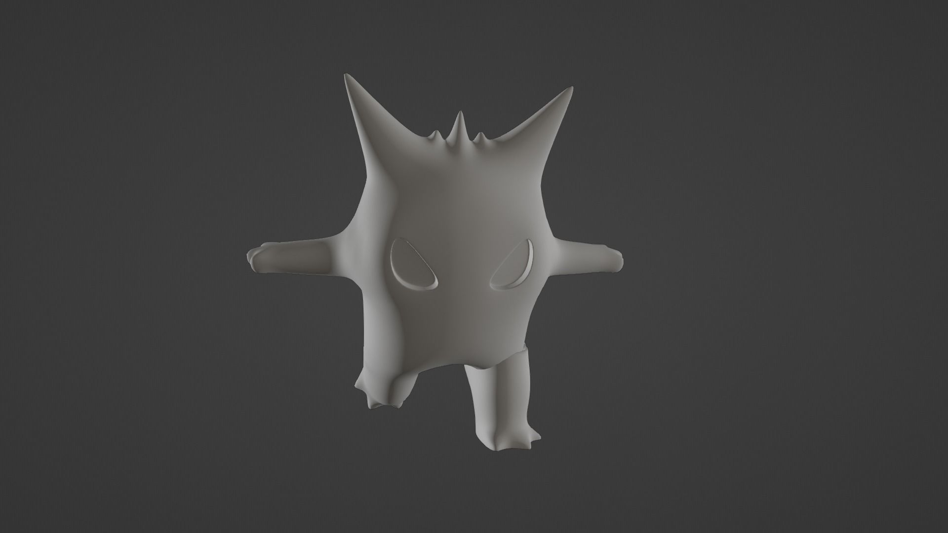 GENGAR IN 3D Low-poly 3D model_9