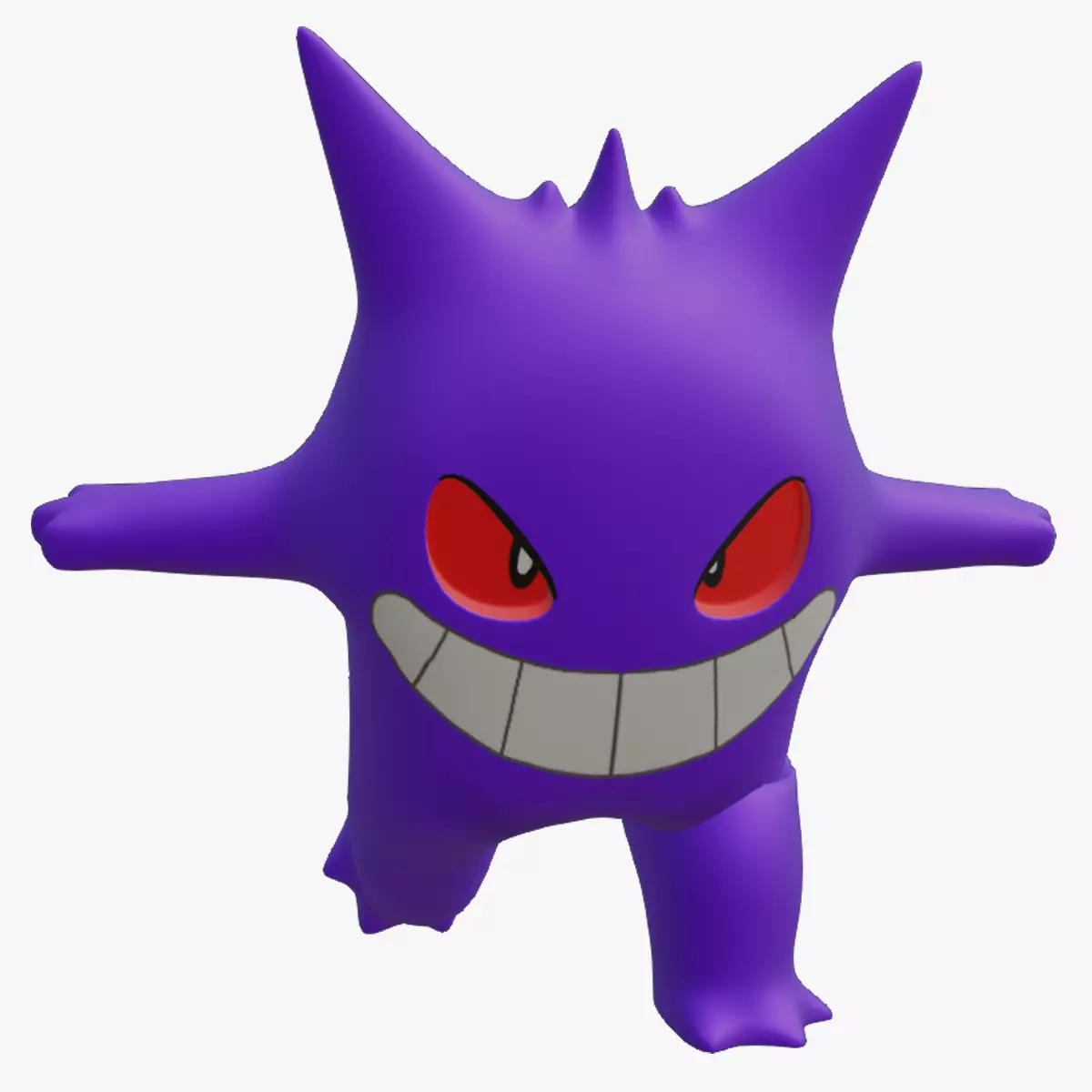 GENGAR IN 3D Low-poly 3D model_0