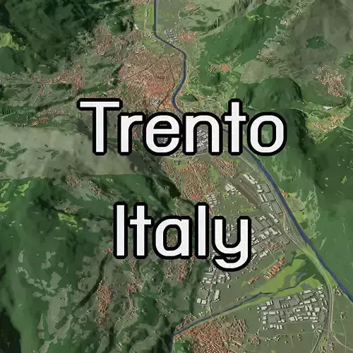Trento Italy - city and urban 3D model