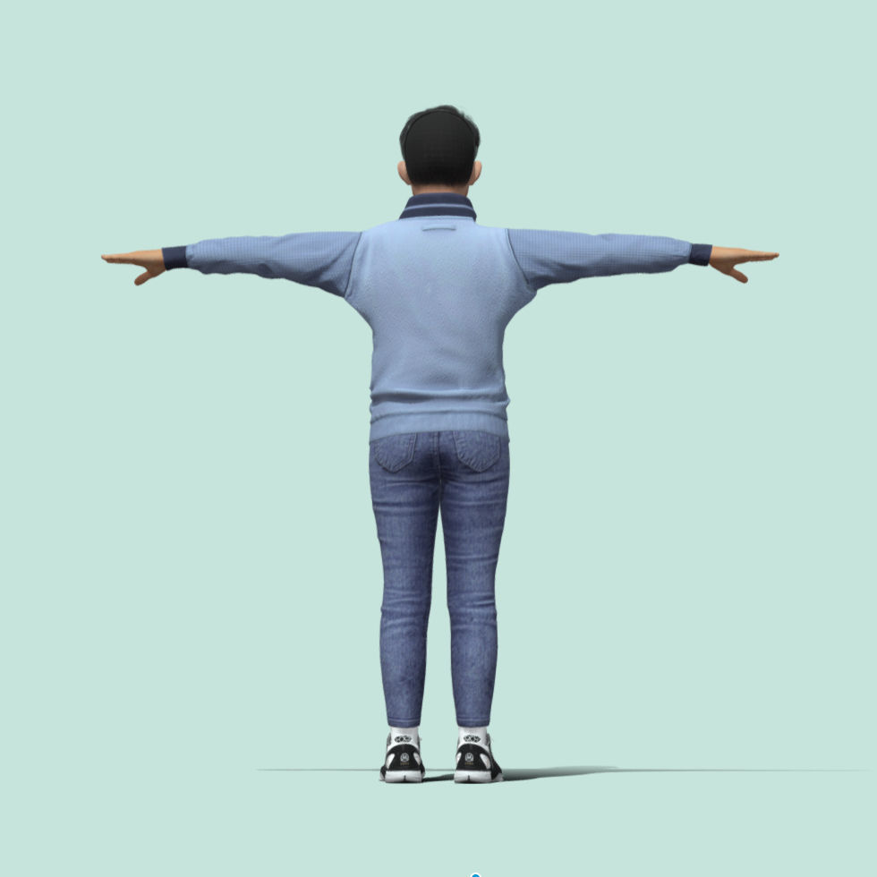 T-Pose rigged Boy 3D model_2