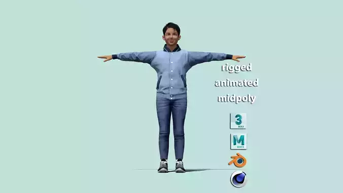 T-Pose rigged Boy