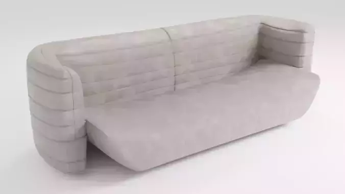Modern style sofa made of light suede