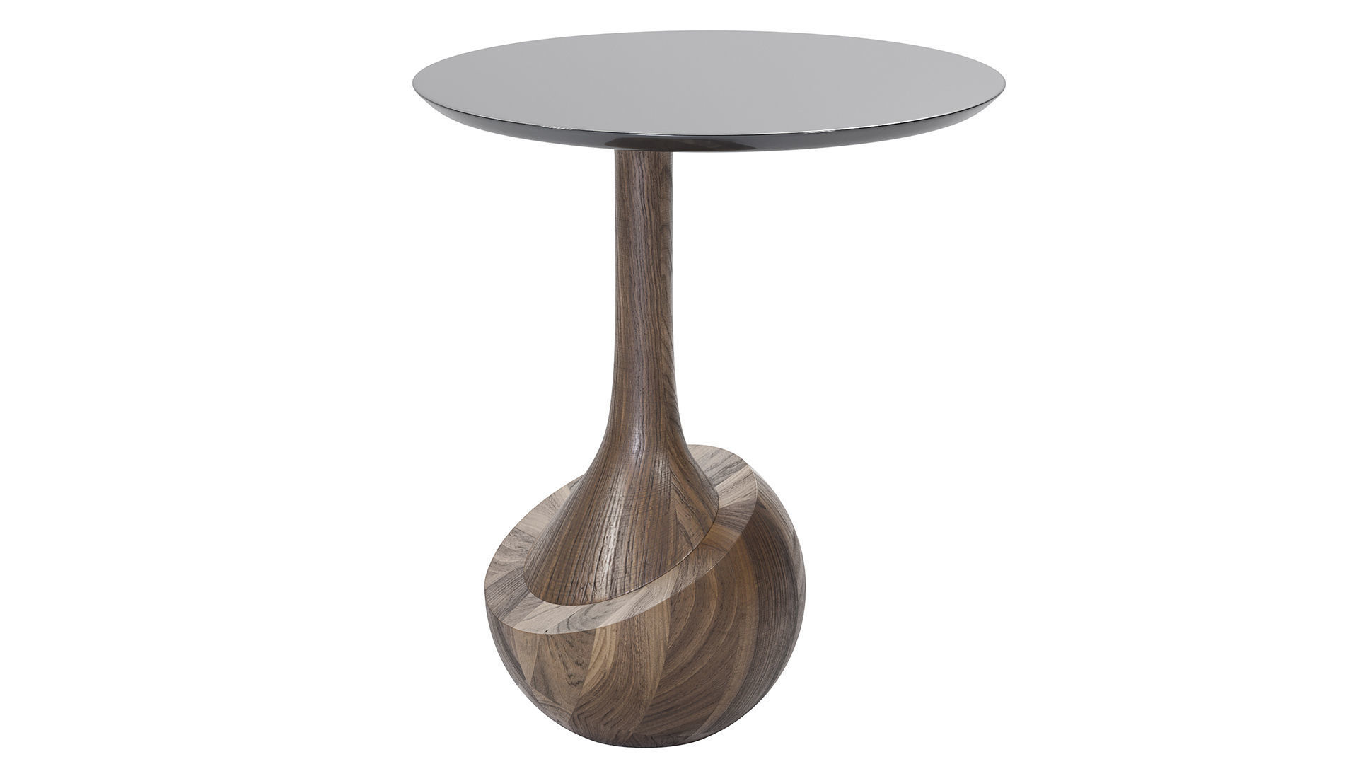 Modern sculptural side table 3D model_5