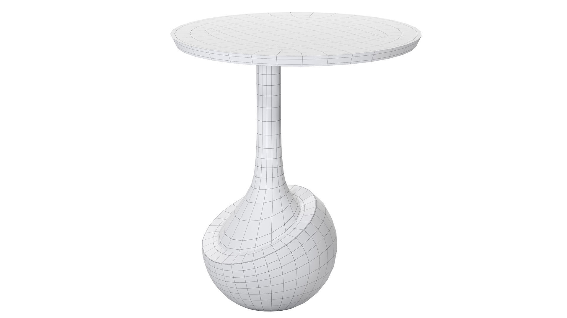 Modern sculptural side table 3D model_8
