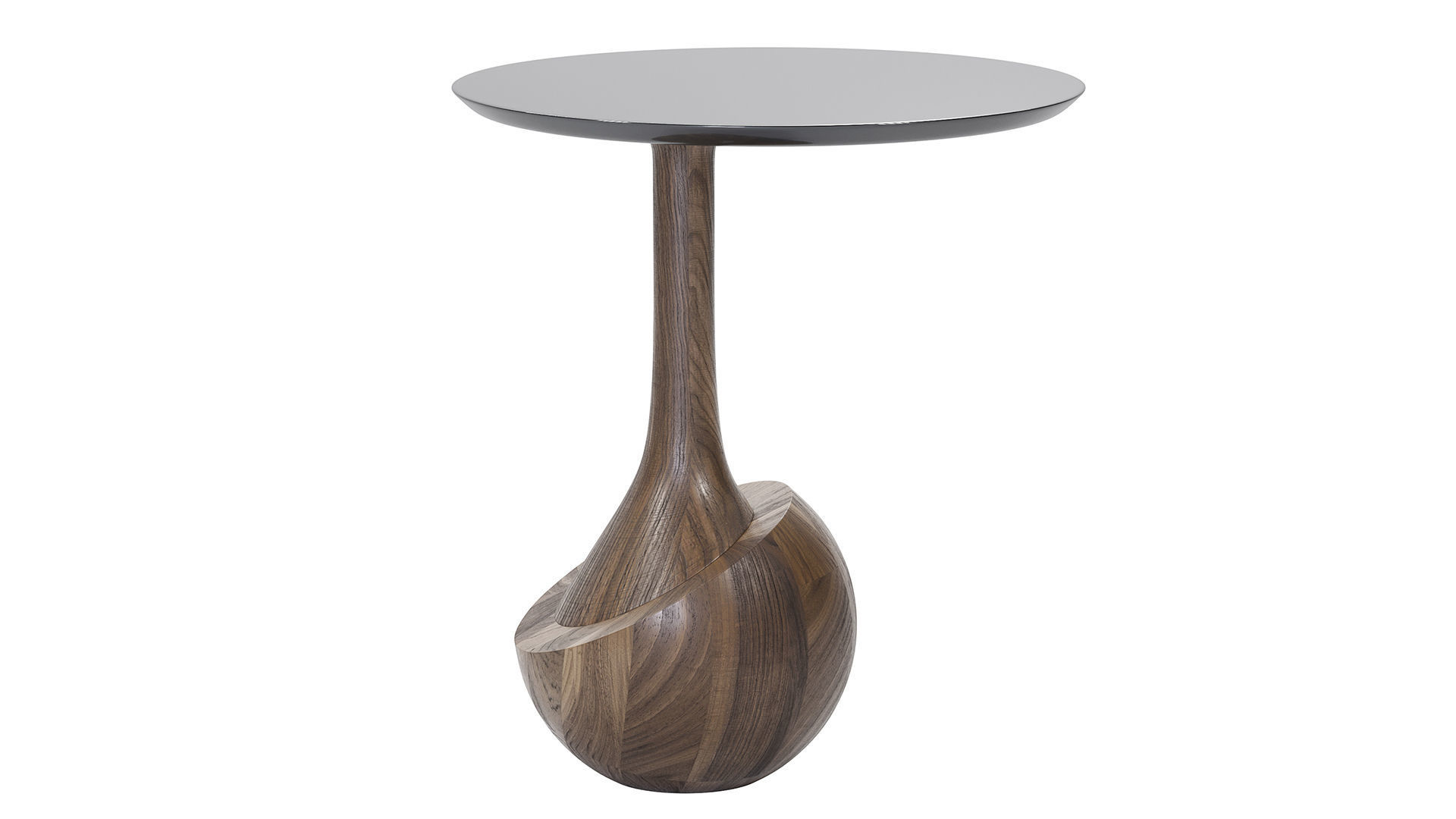 Modern sculptural side table 3D model_1