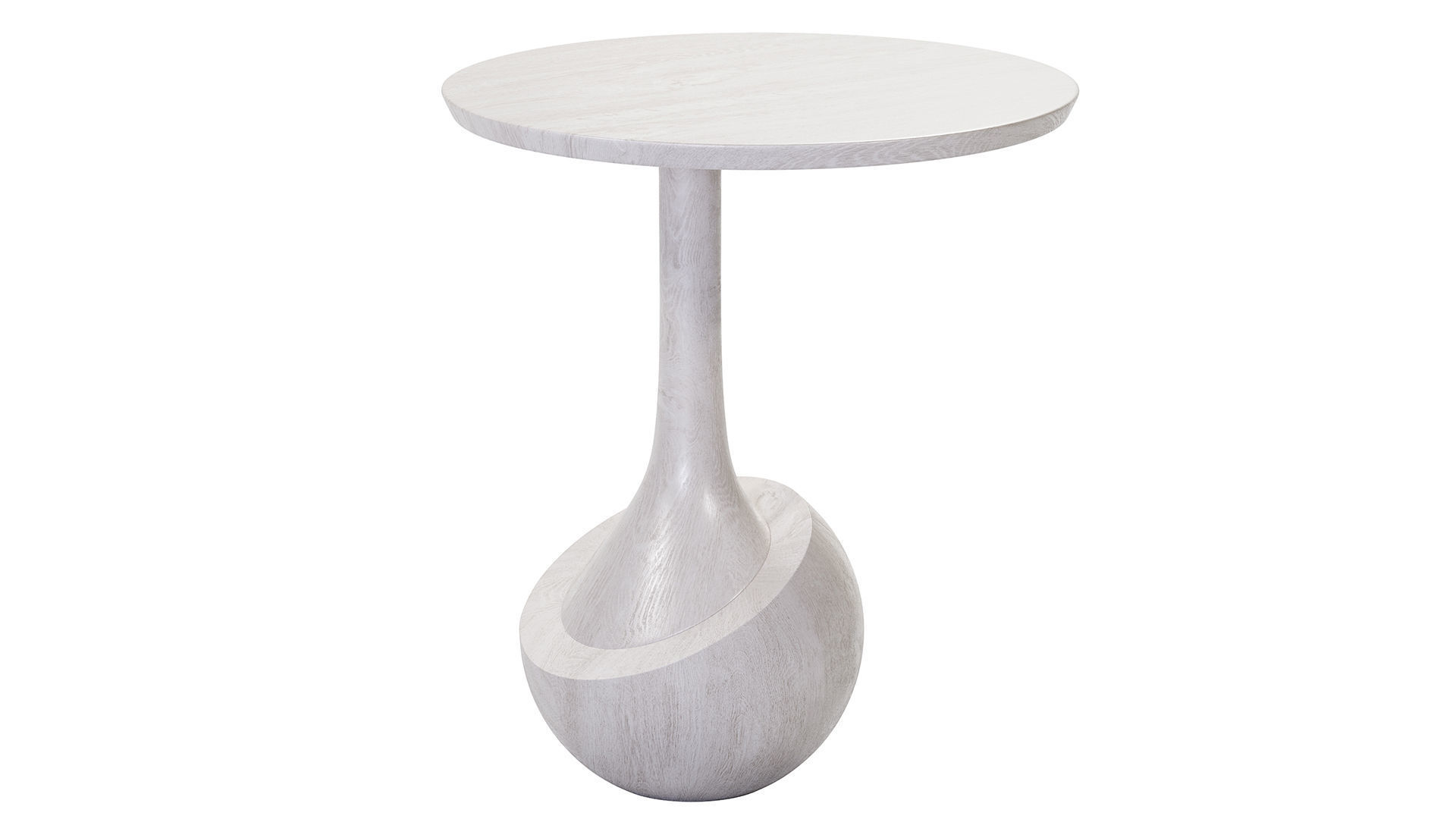 Modern sculptural side table 3D model_7