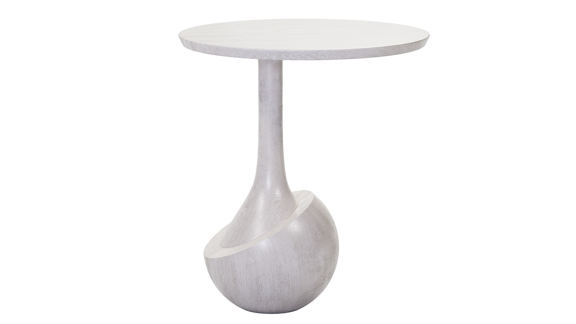 Modern sculptural side table 3D model_3