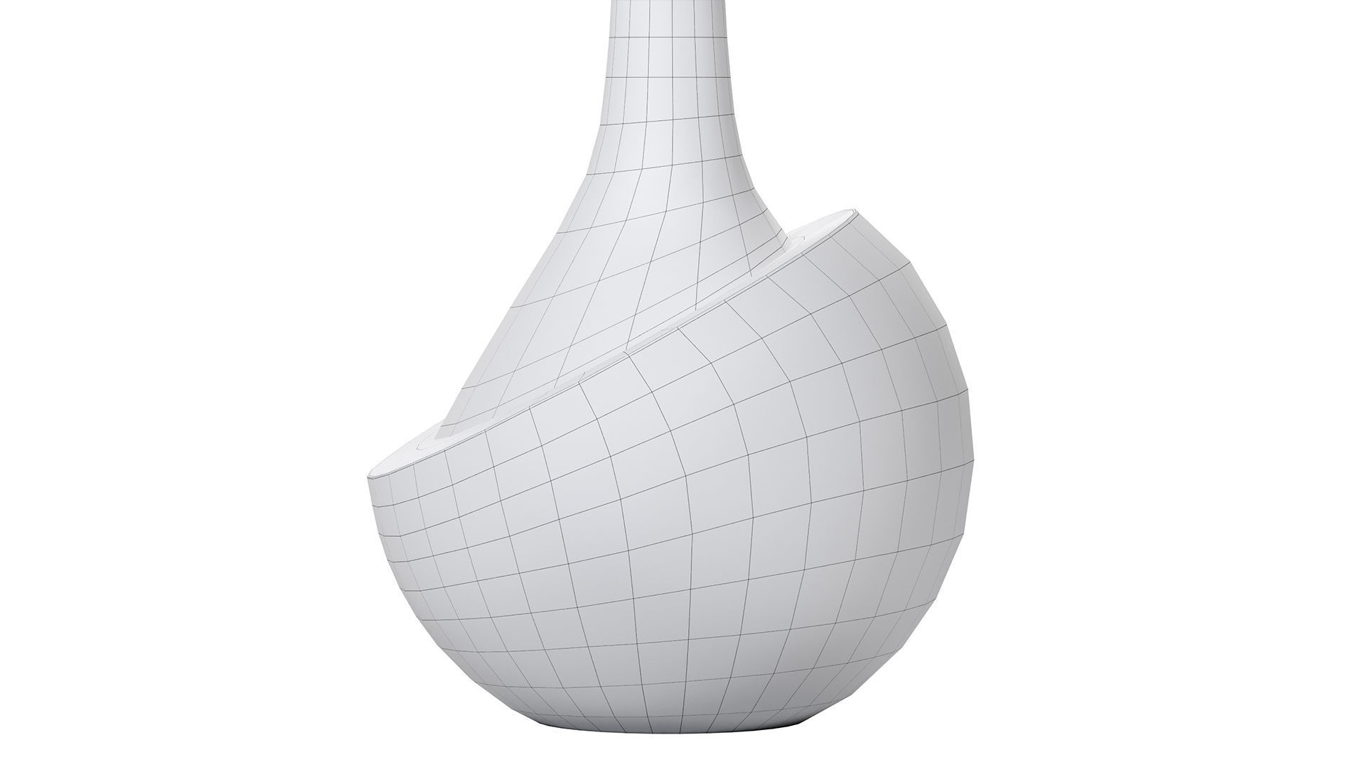 Modern sculptural side table 3D model_14