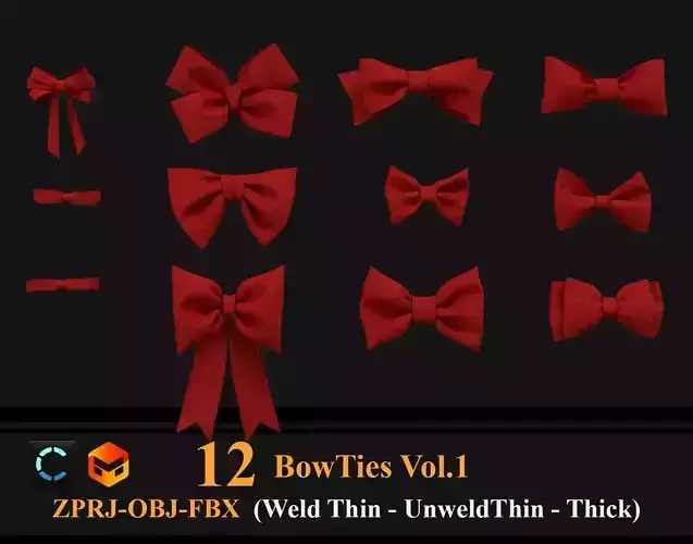 12 Bow Tie Vol 01 3D model