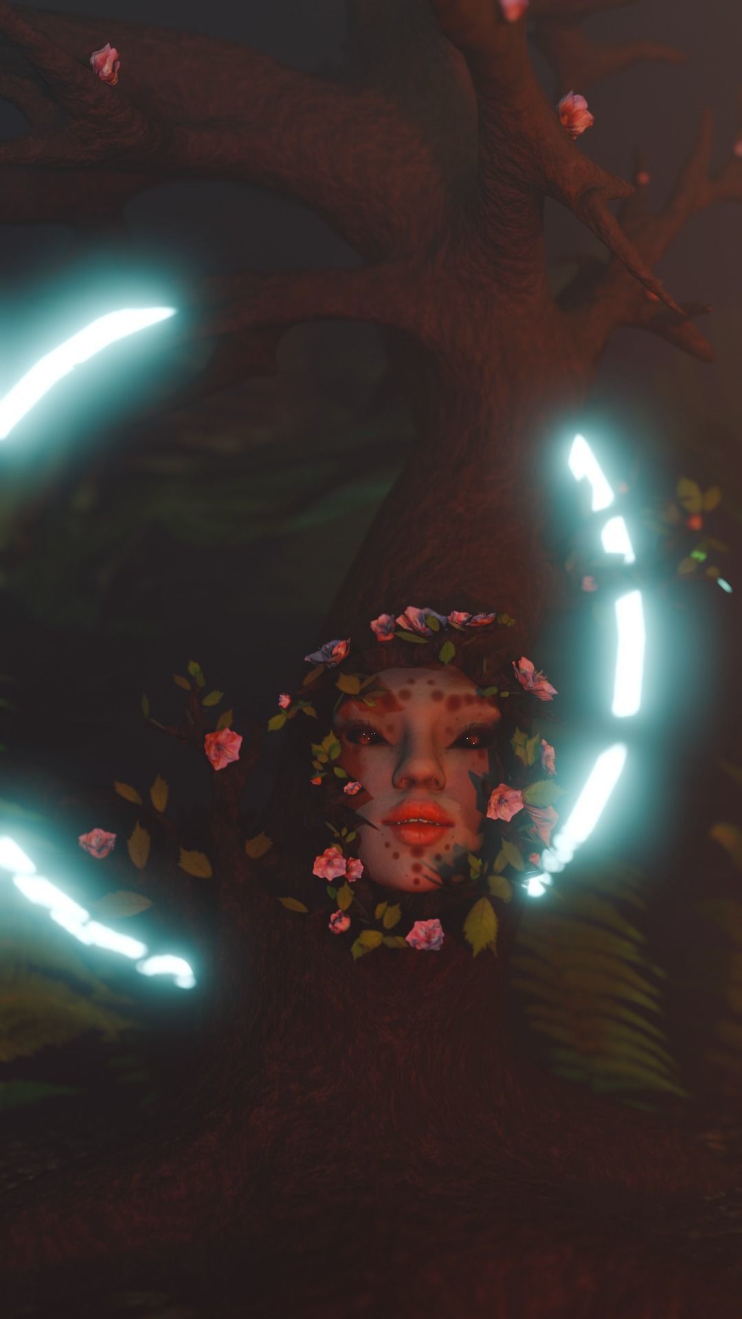 Magic forest tree 3D model_2