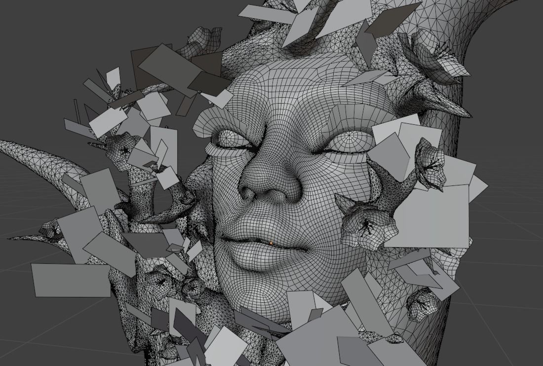 Magic forest tree 3D model_3