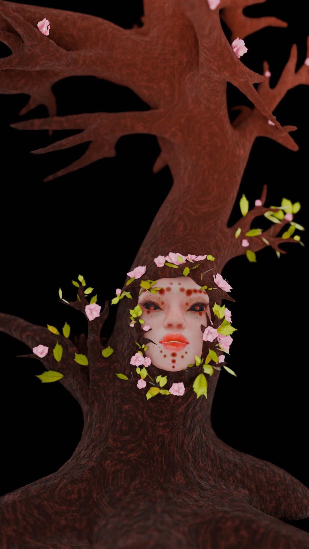 Magic forest tree 3D model_1