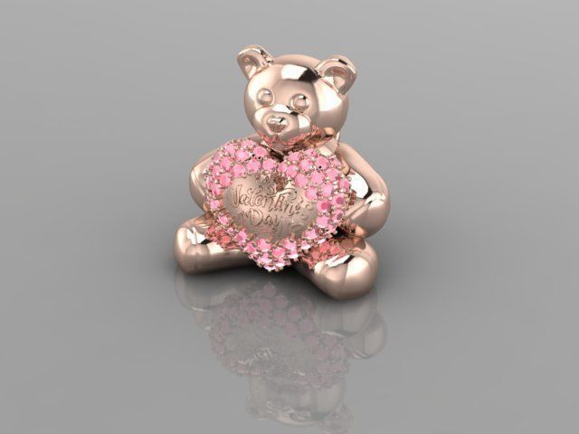 TEDDY PENDANT 3D print model_1