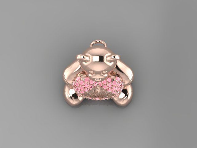 TEDDY PENDANT 3D print model_4