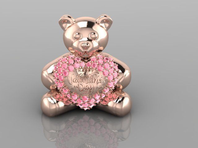 TEDDY PENDANT 3D print model_3