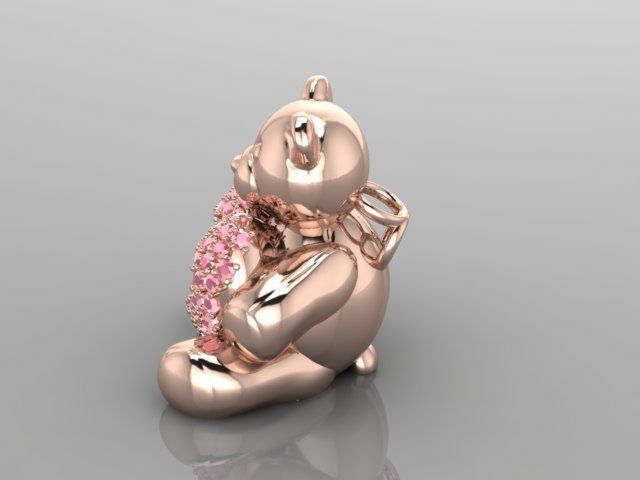 TEDDY PENDANT 3D print model_2