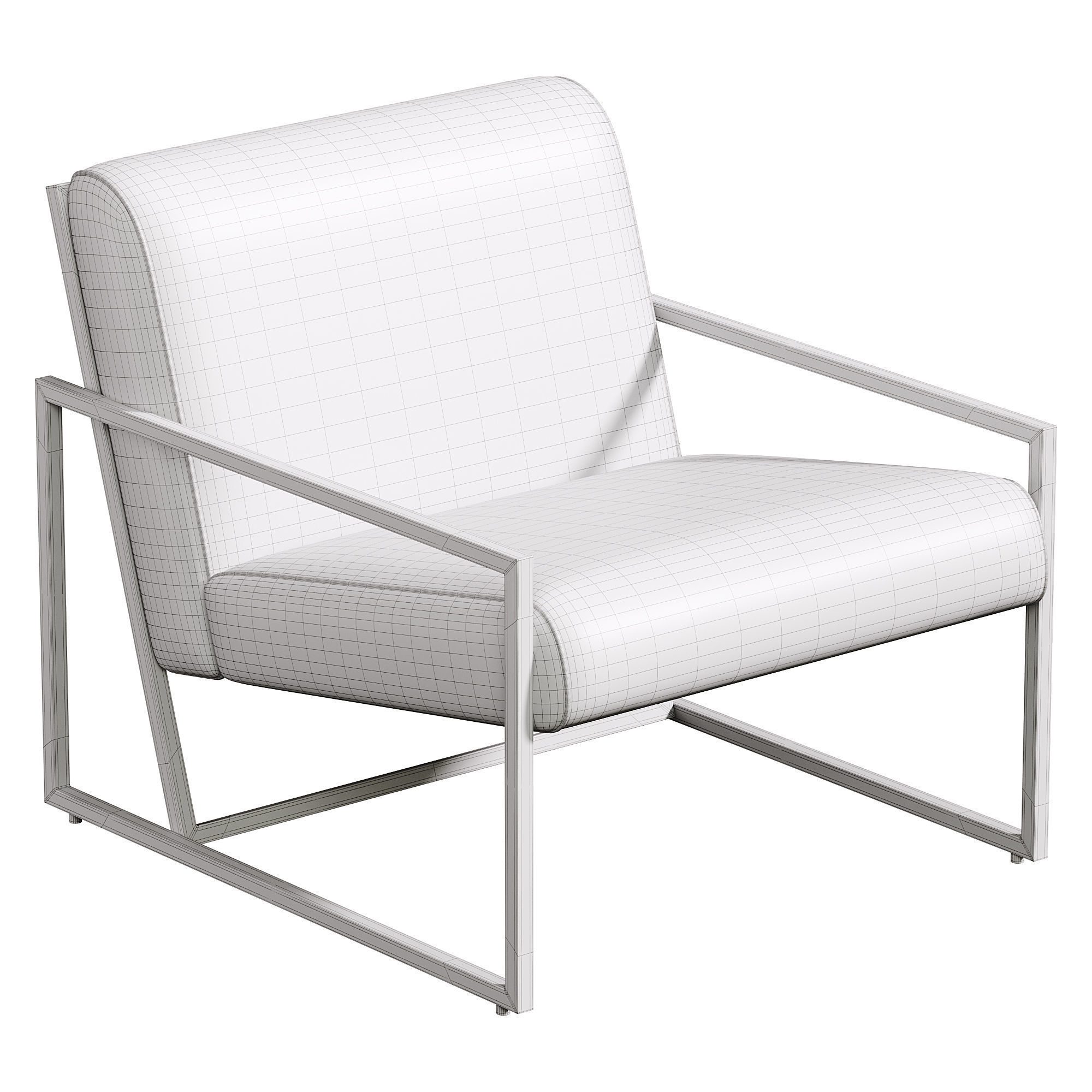 Bo Fabric Lounge Chair 3D model_4