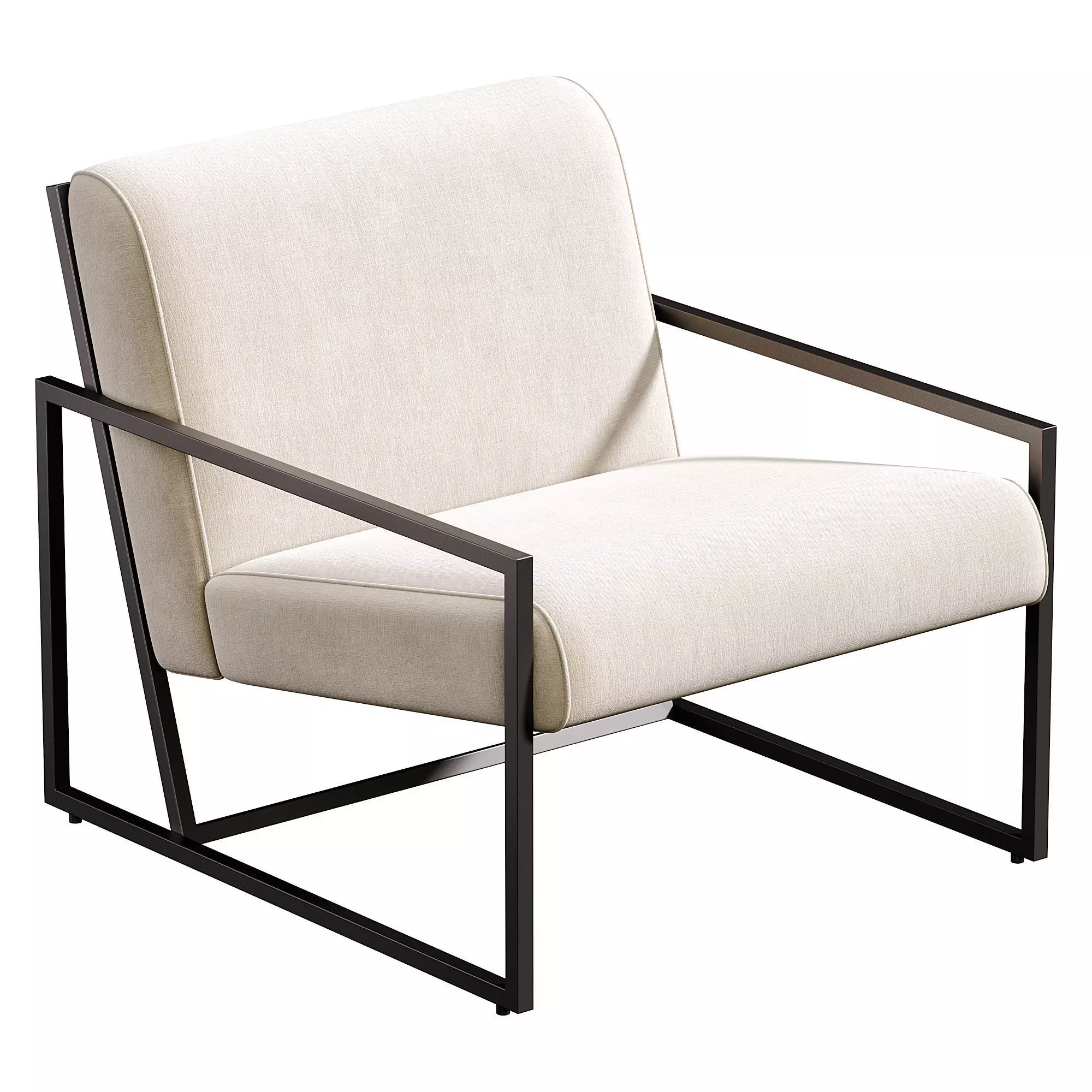 Bo Fabric Lounge Chair 3D model_0